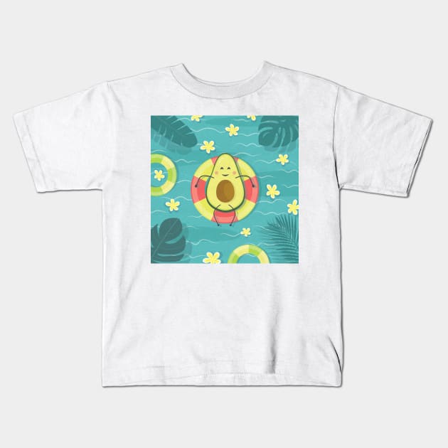 Cool as an Avocado Kids T-Shirt by ivetas